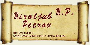 Miroljub Petrov vizit kartica